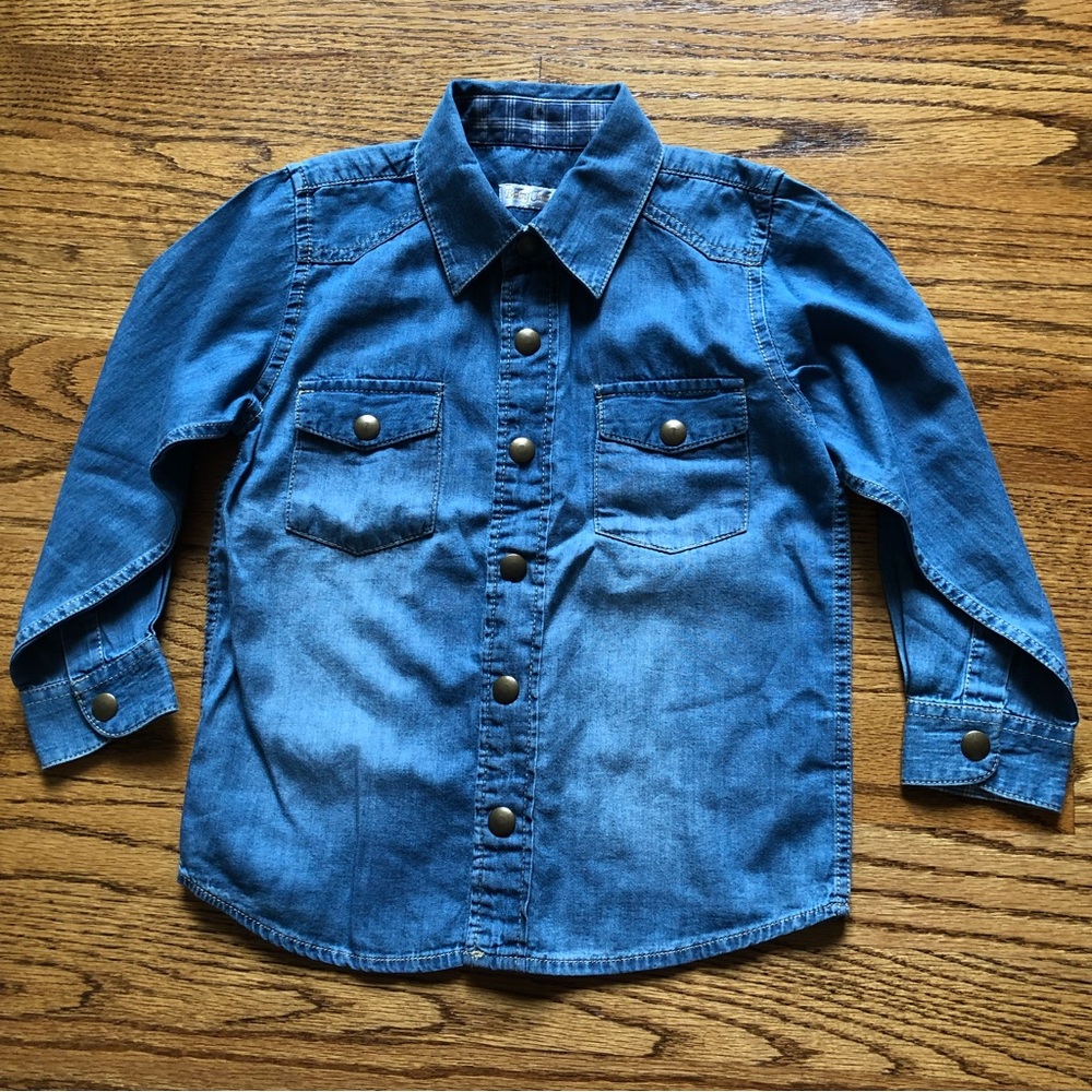 Boys Soft Chambray Cotton Shirt